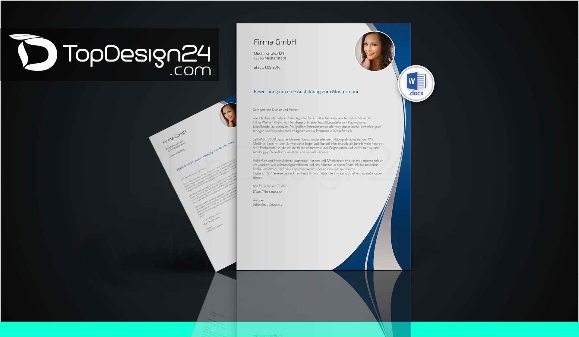 Bewerbung Designvorlagen Topdesign24 Bewerbungsvorlagen
